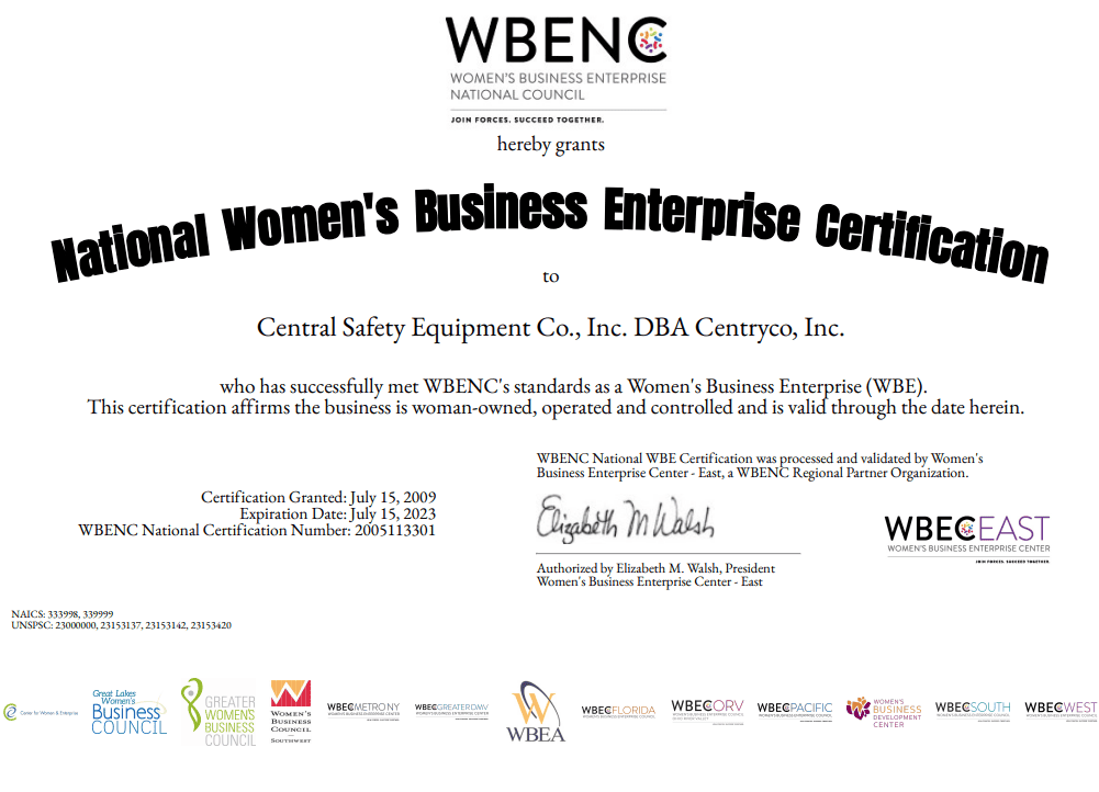 WBENC Certificate 2023